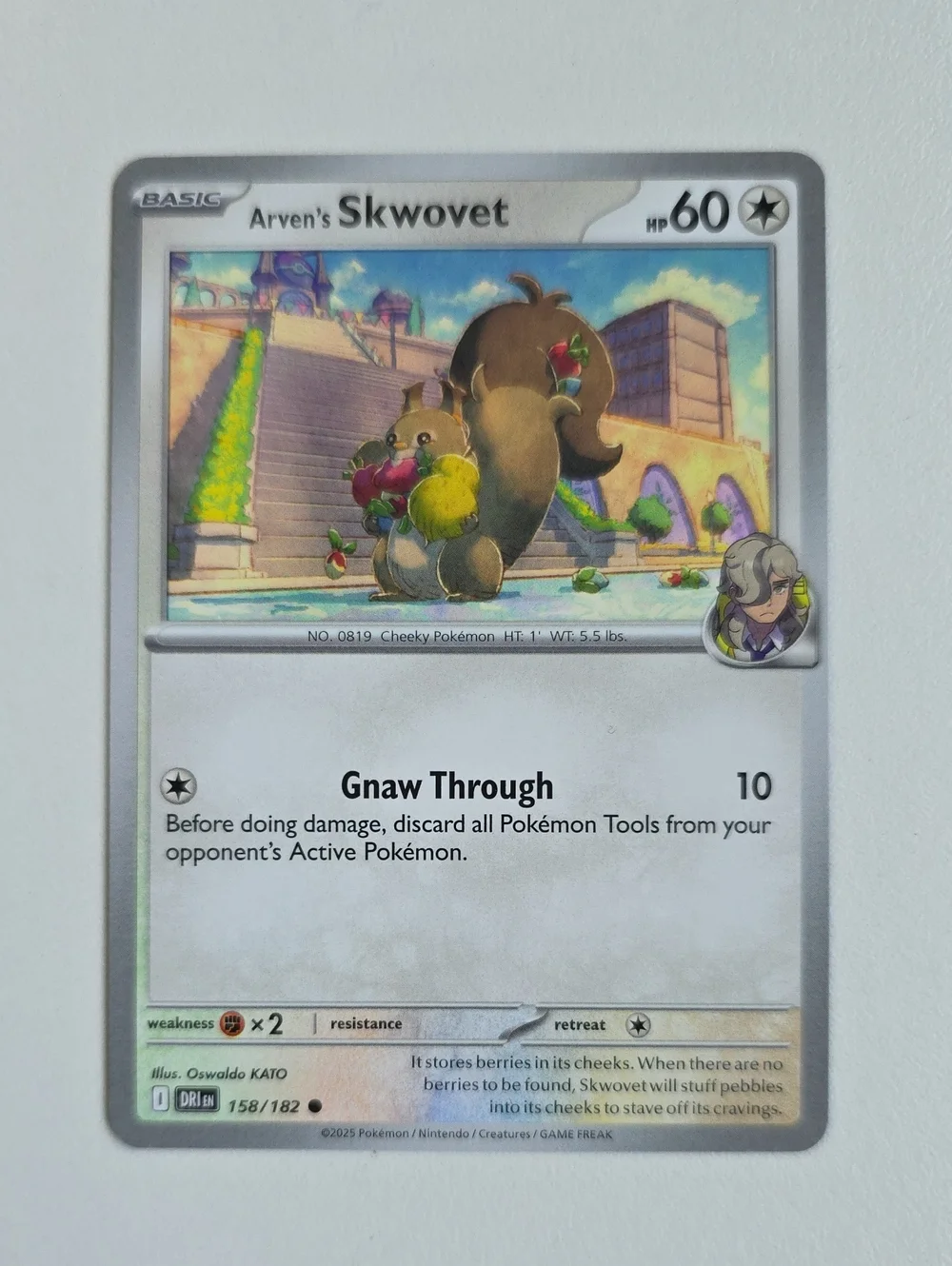 Pokemon Greedent And Skwovet Cards